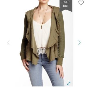 NWT Clementine Lace Inset Free People Hoodie